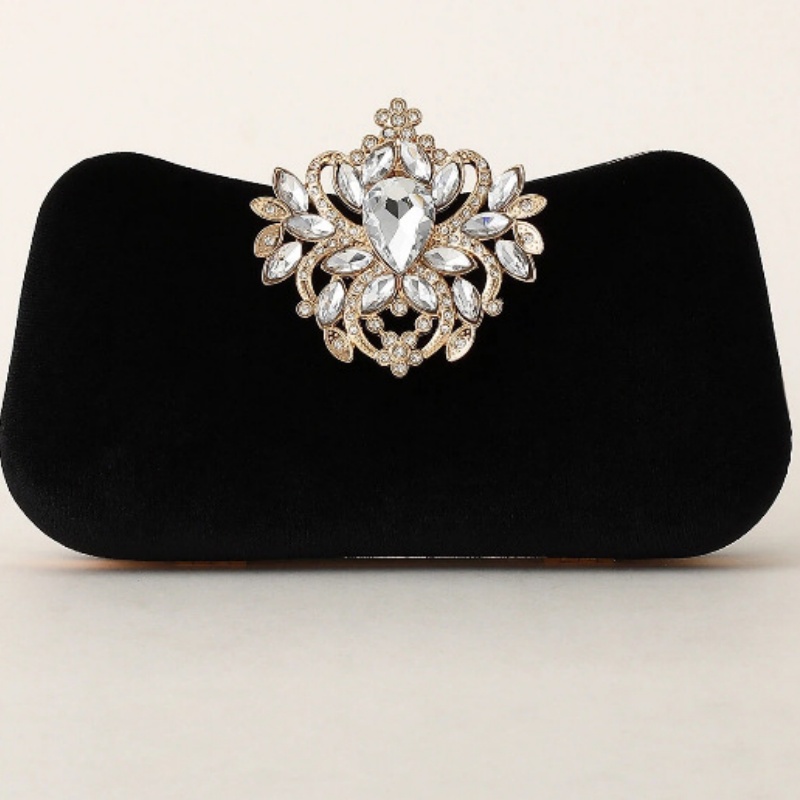 Dark Green Velvet Clutch Bag L - огляд і ціна Luxury Bags Gold