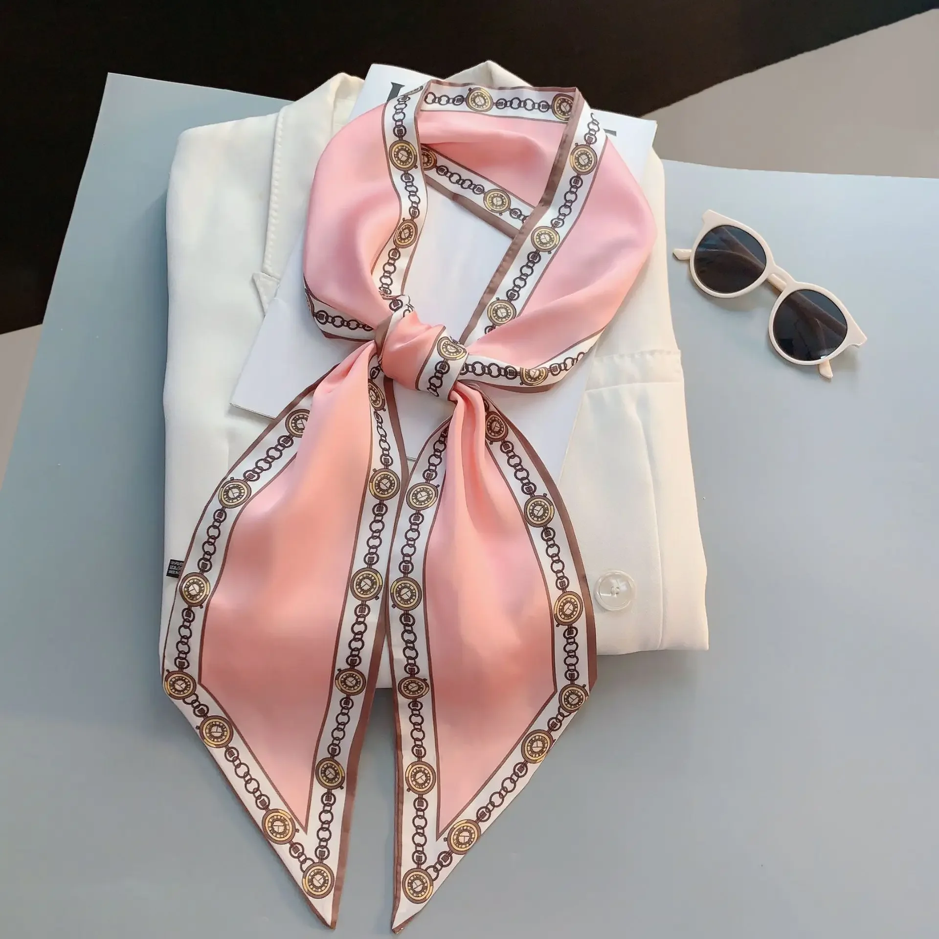 Design Print Skinny Scarf Plai - огляд і ціна Luxury Bags Online