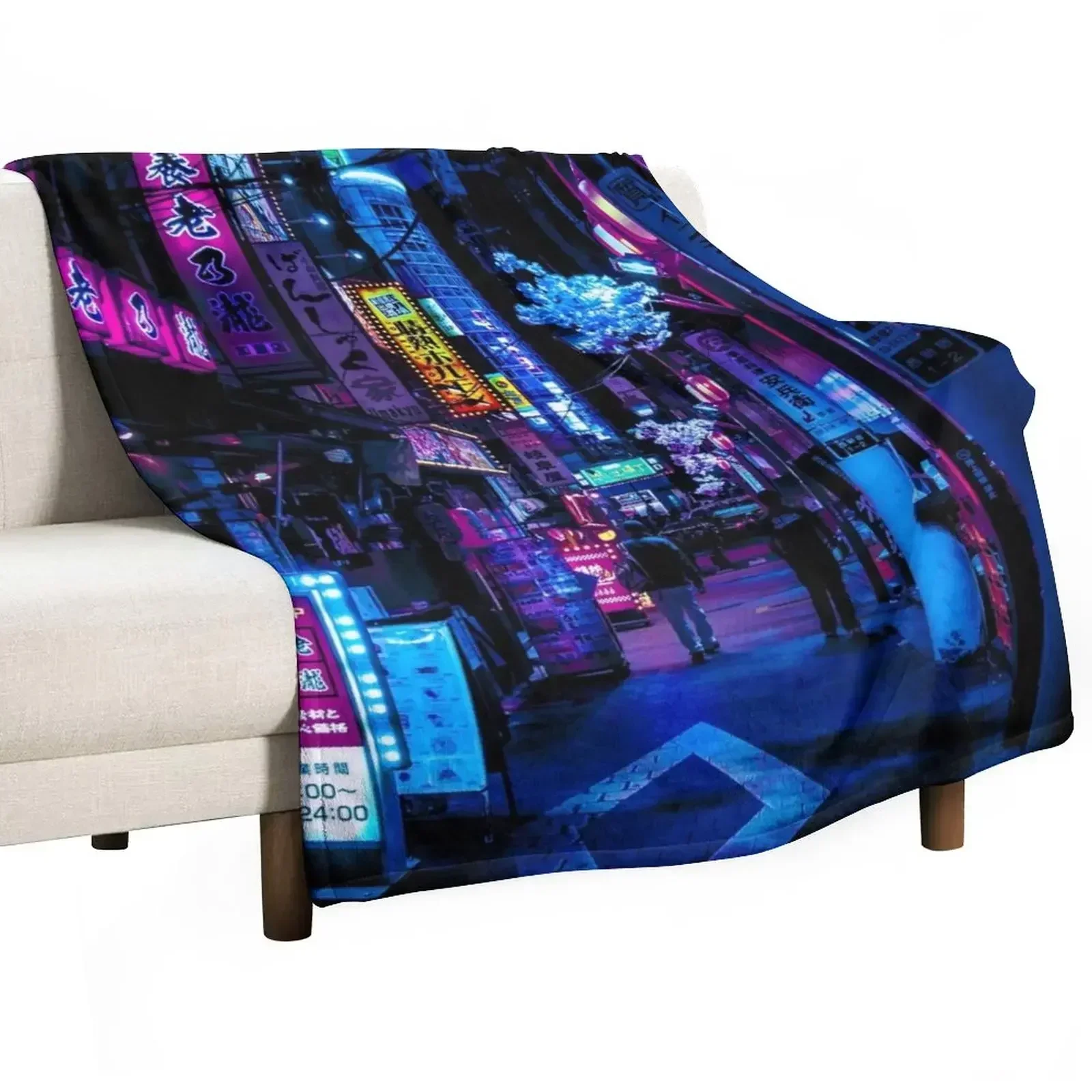 Blue Tokyo Alleys Throw Blanke - огляд і ціна Luxury Bags Tokyo