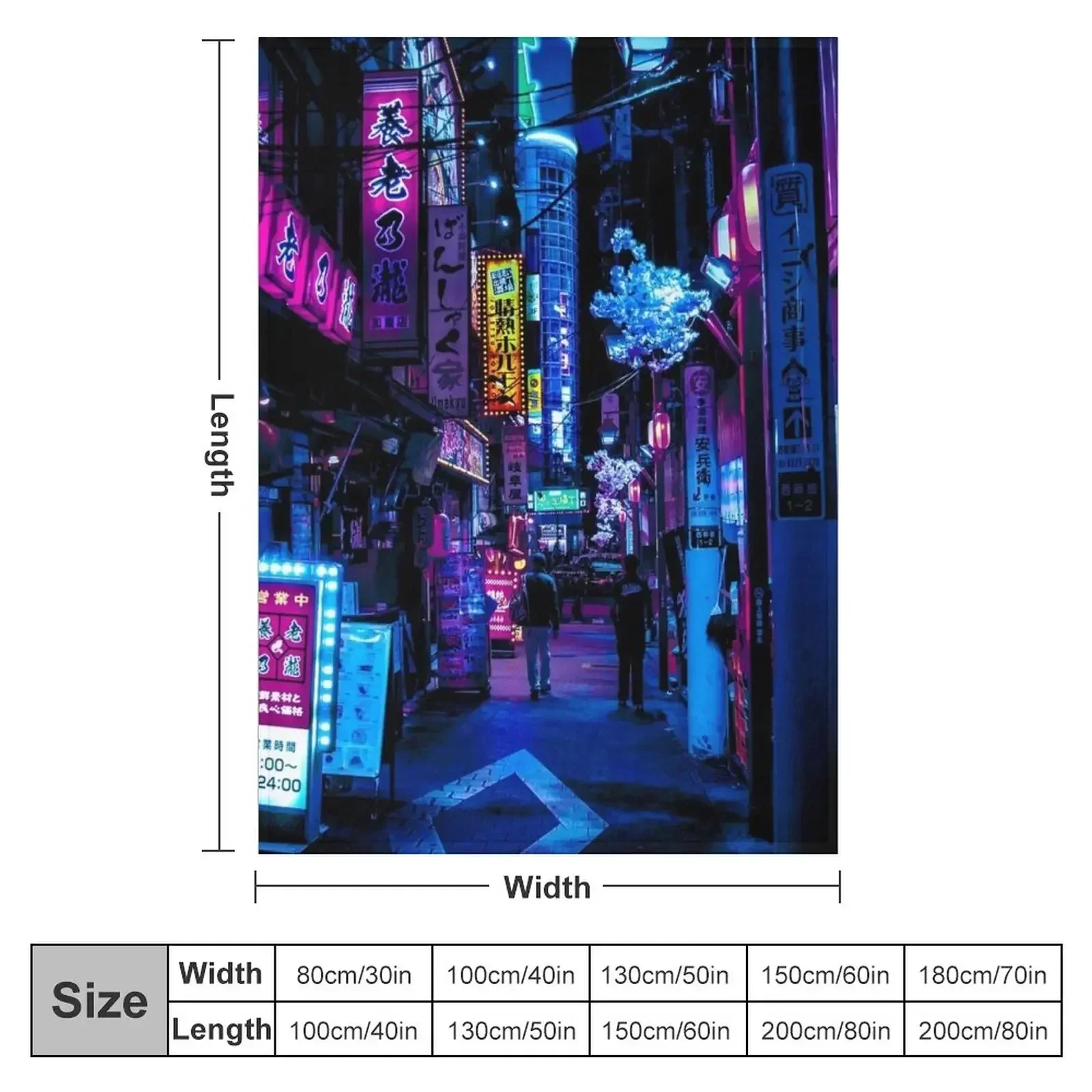 Blue Tokyo Alleys Throw Blanke - огляд і ціна Luxury Bags Tokyo