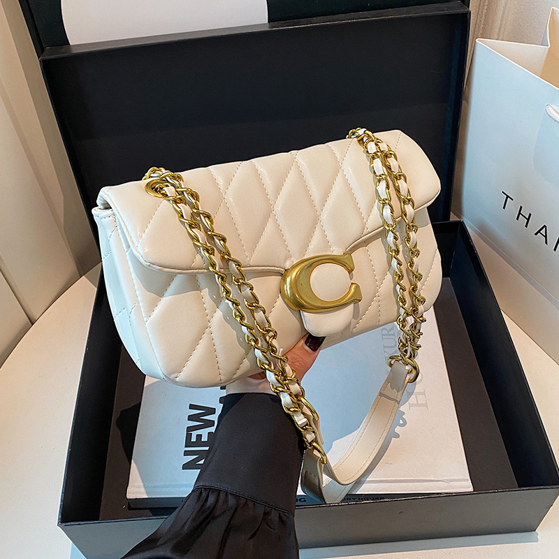 Women Quilted Leather Shoulder - огляд і ціна Luxury Bags Gold