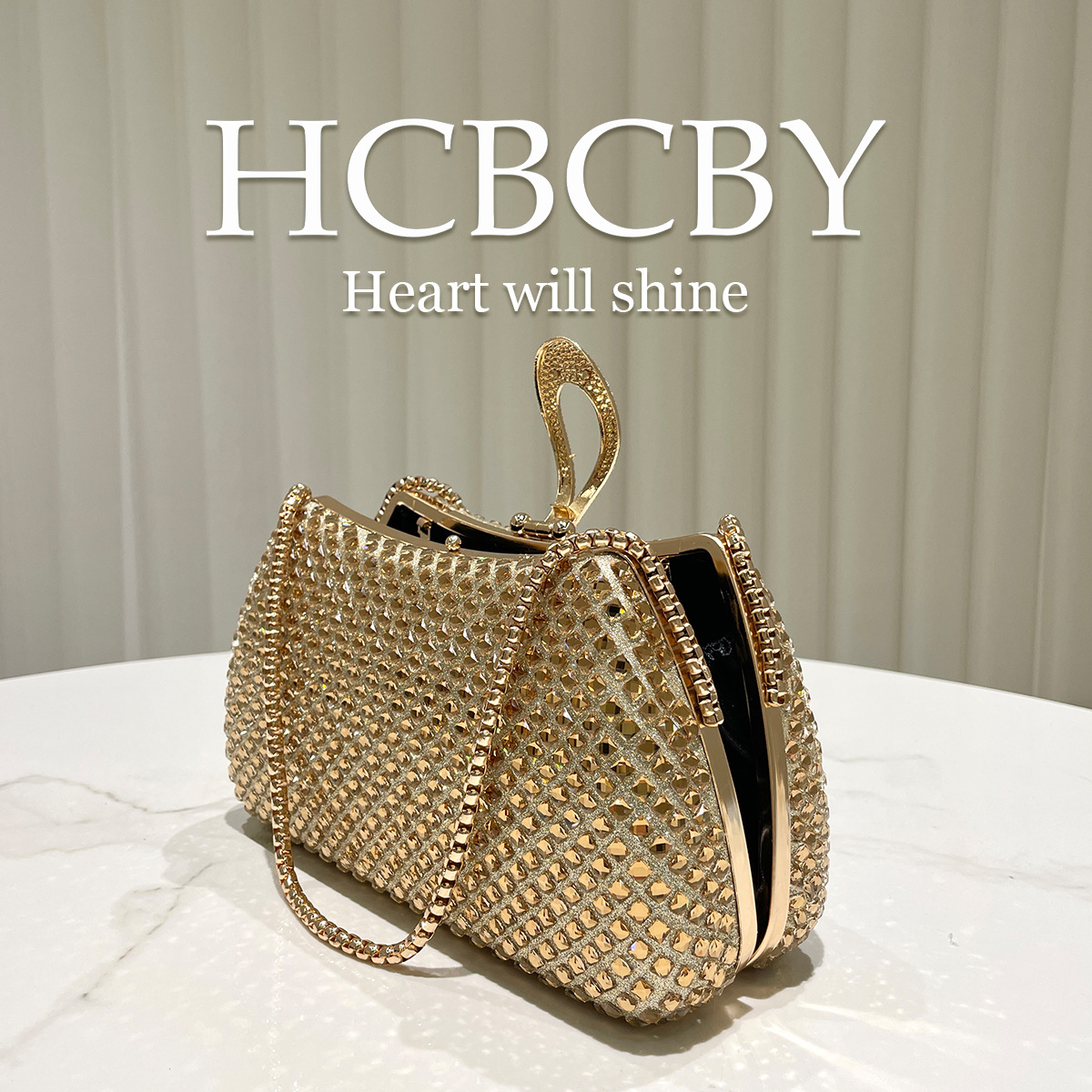 Gold sparkling luxury full dia - огляд і ціна Luxury Bags Gold