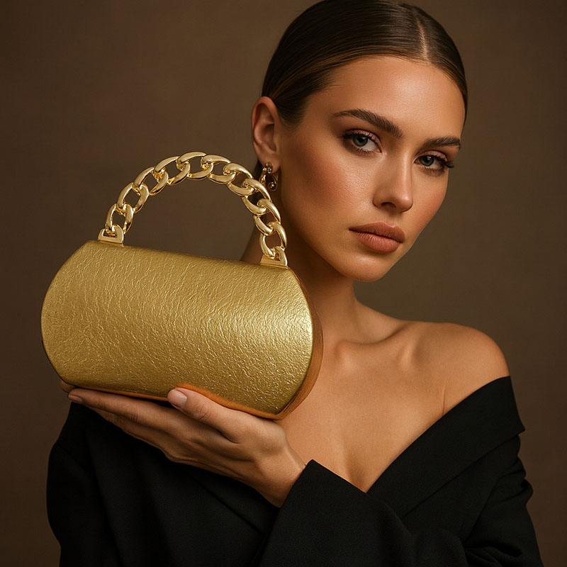 Luxury Gold Metal Buckle Box C - огляд і ціна Luxury Bags Gold