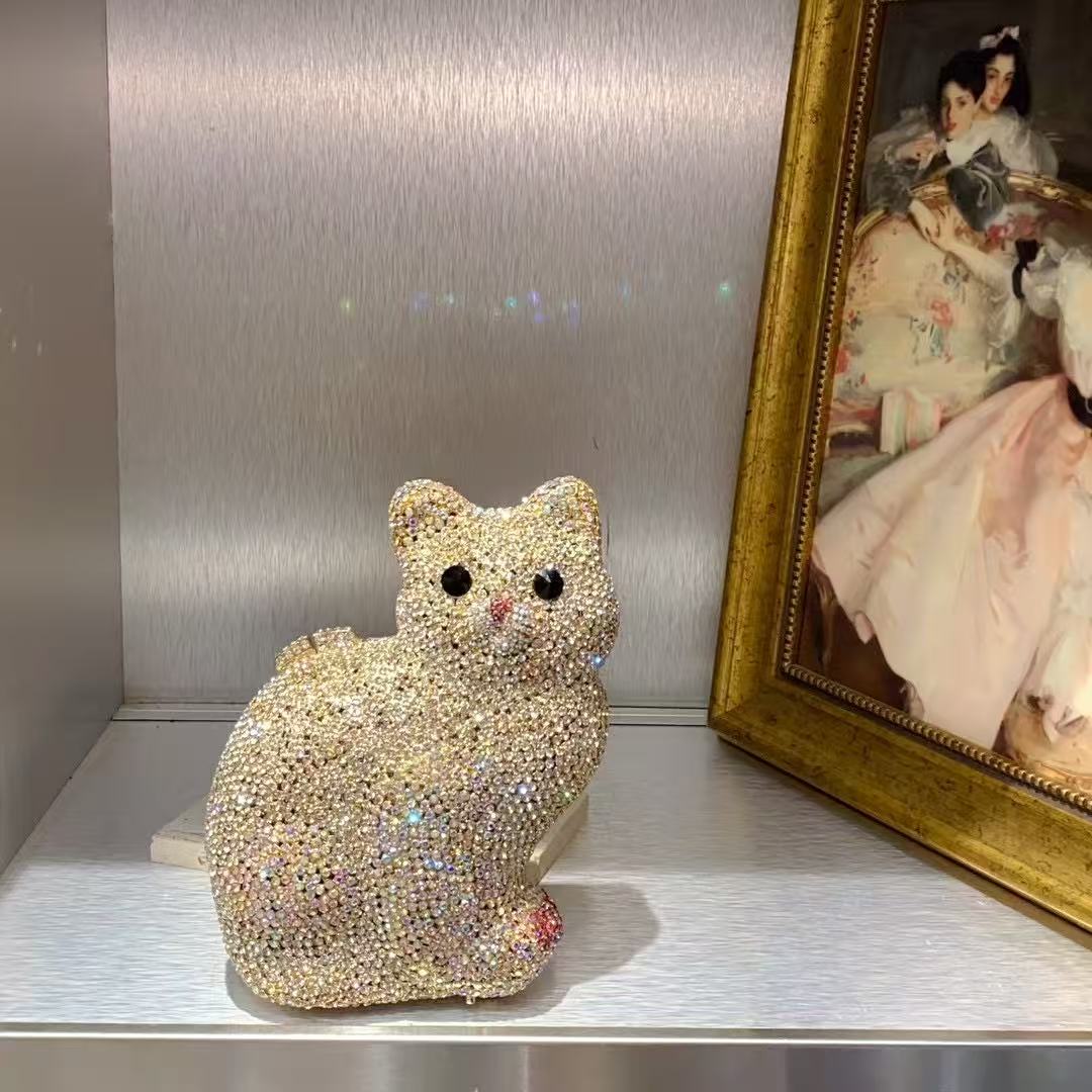 Gold Cute Cat Shape Women Hand - огляд і ціна Luxury Bags Gold