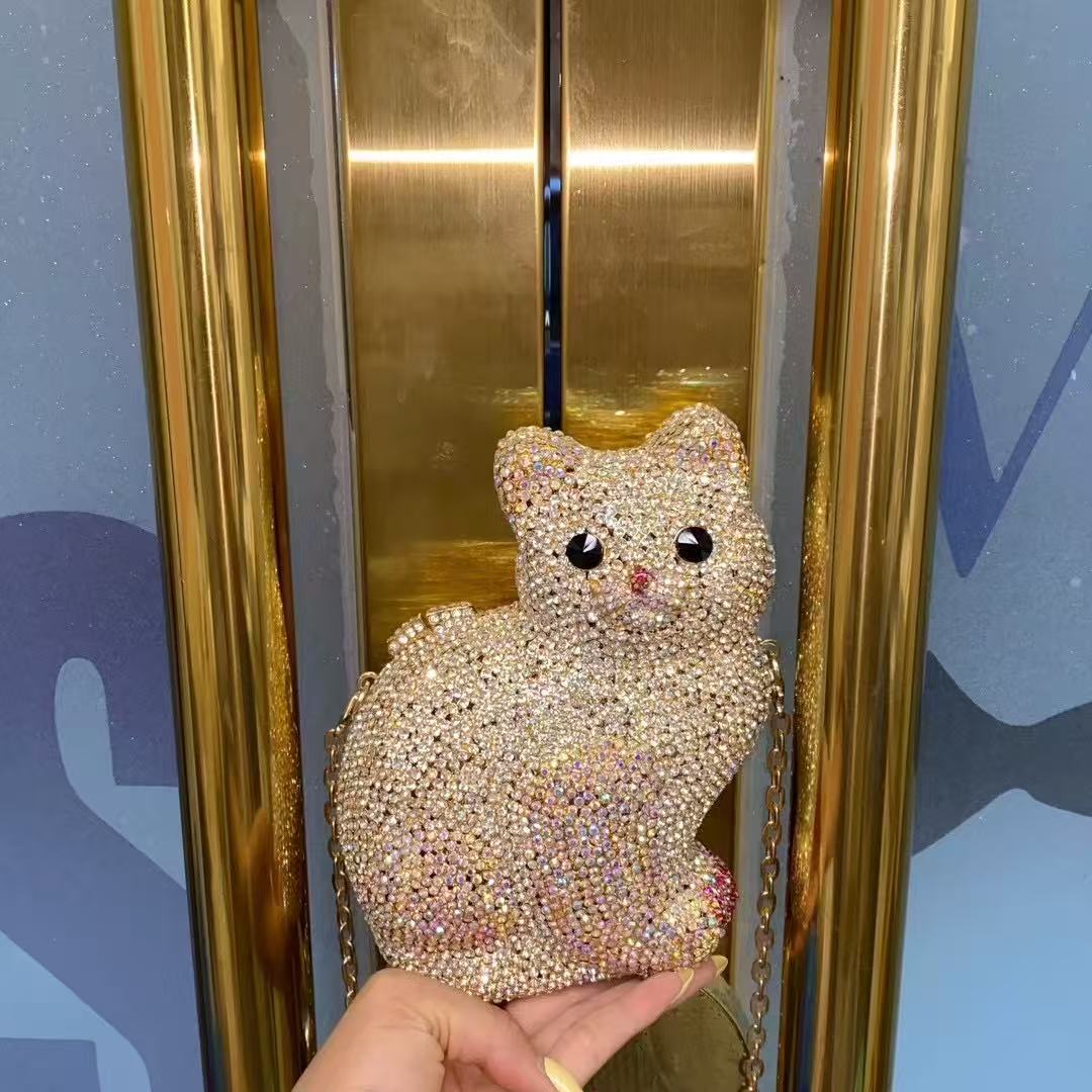 Gold Cute Cat Shape Women Hand - огляд і ціна Luxury Bags Gold