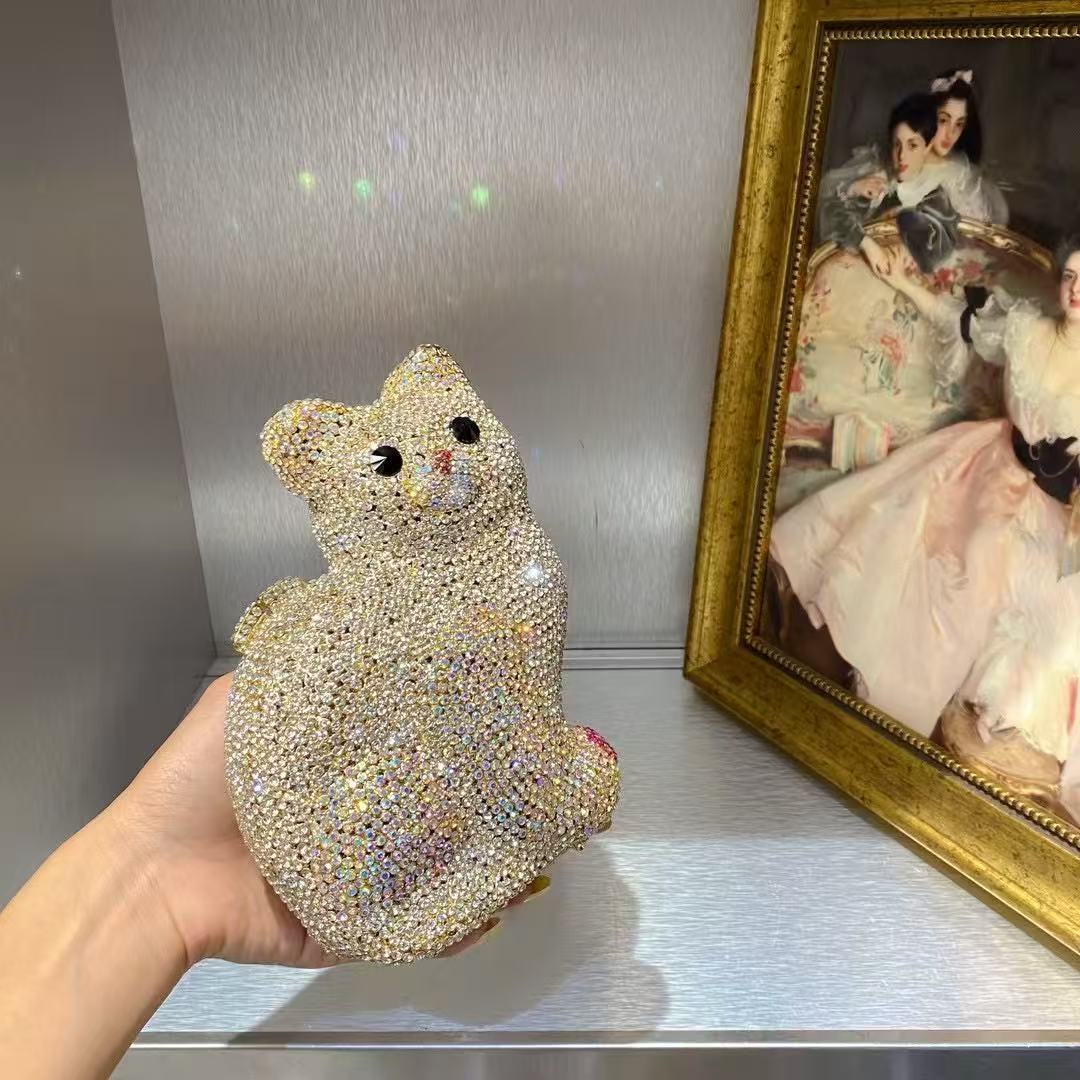 Gold Cute Cat Shape Women Hand - огляд і ціна Luxury Bags Gold
