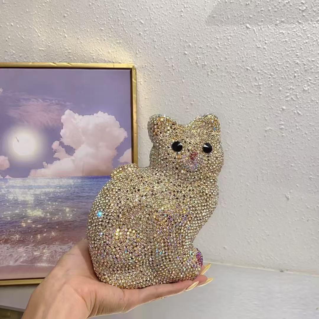 Gold Cute Cat Shape Women Hand - огляд і ціна Luxury Bags Gold